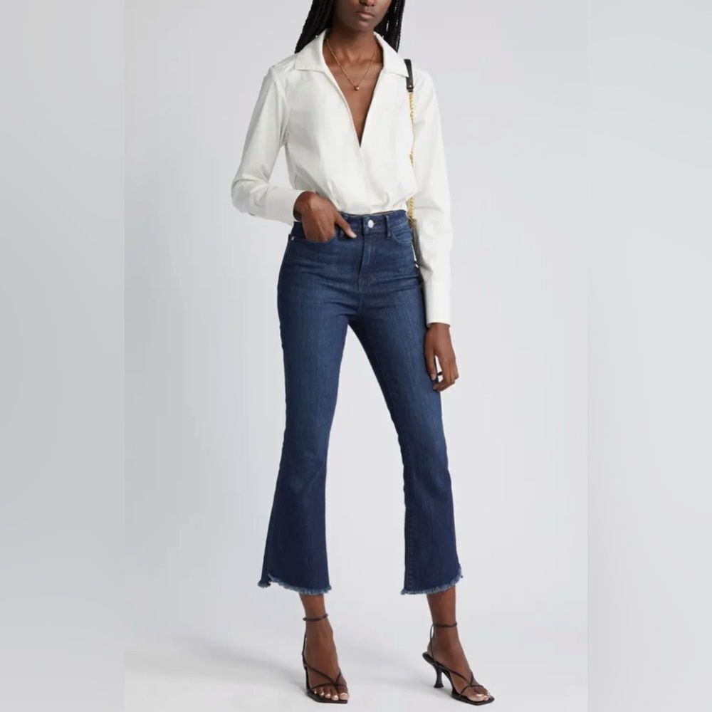 FRAME Le Crop Mini Boot in Naples Dark Wash Size 29